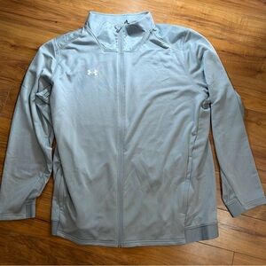 Under Armour Men's Light Gray Full Zip light Jacket windbreaker 4XL
